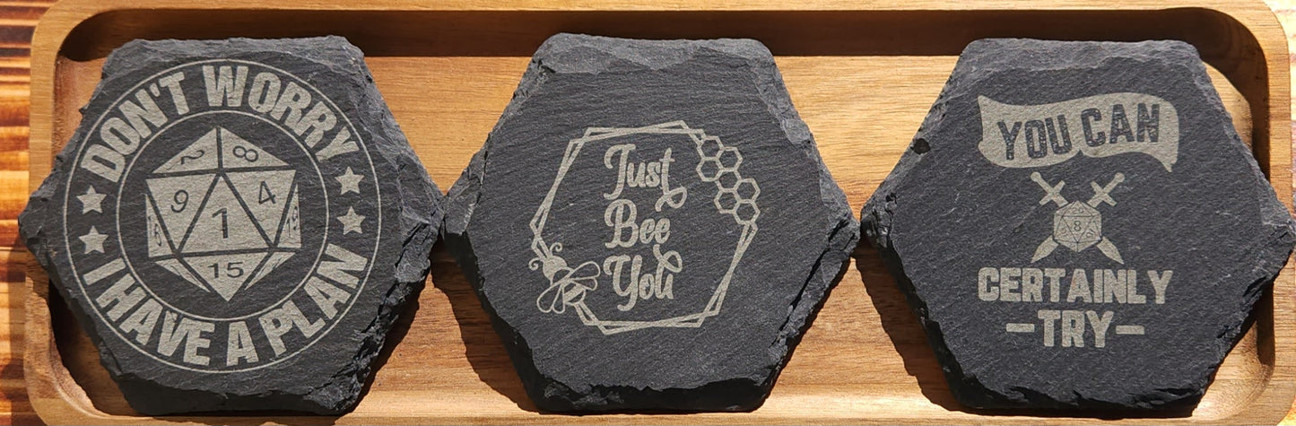 Engraved Slate Coaster