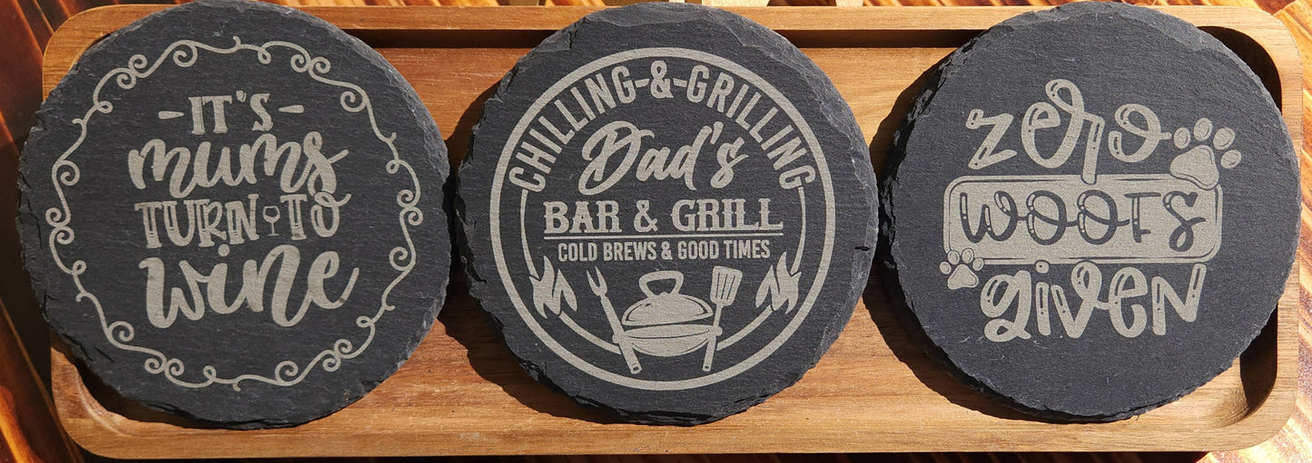 Engraved Slate Coaster