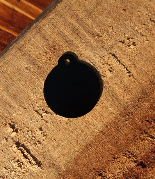 Black Round Tag