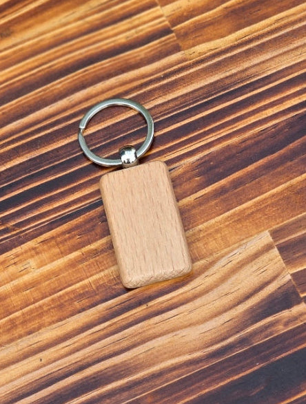 Bamboo Square Keyring