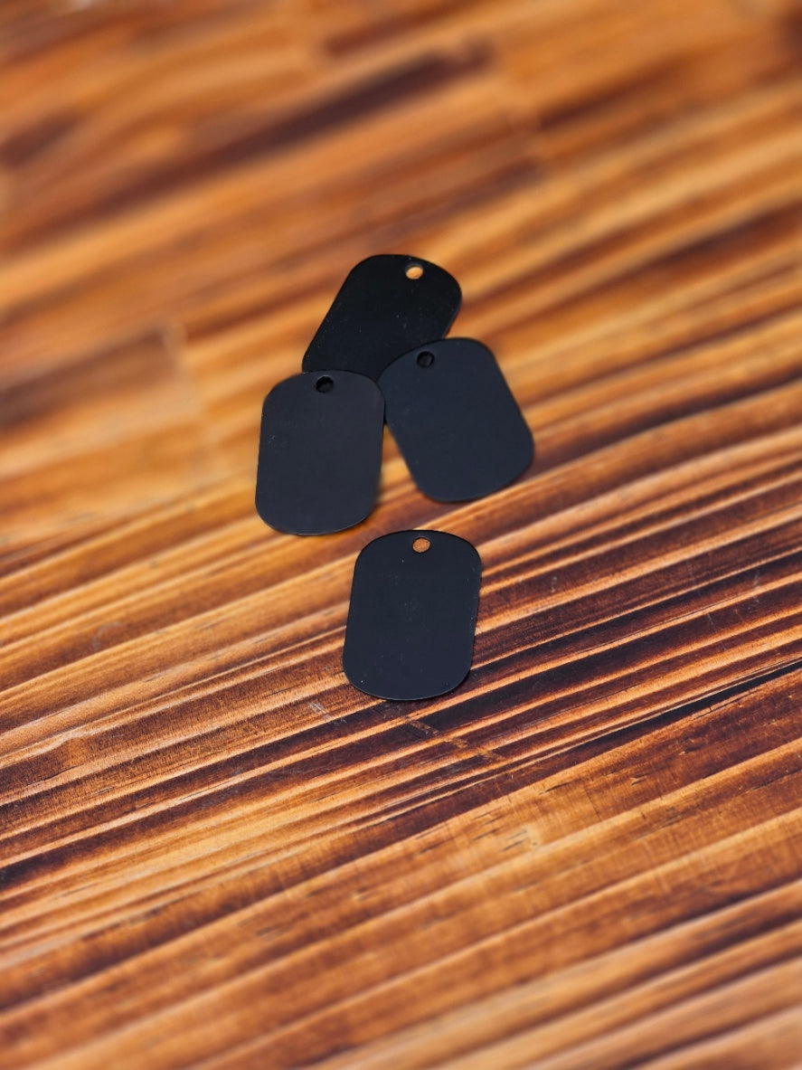 Black Military Style Dog Tag