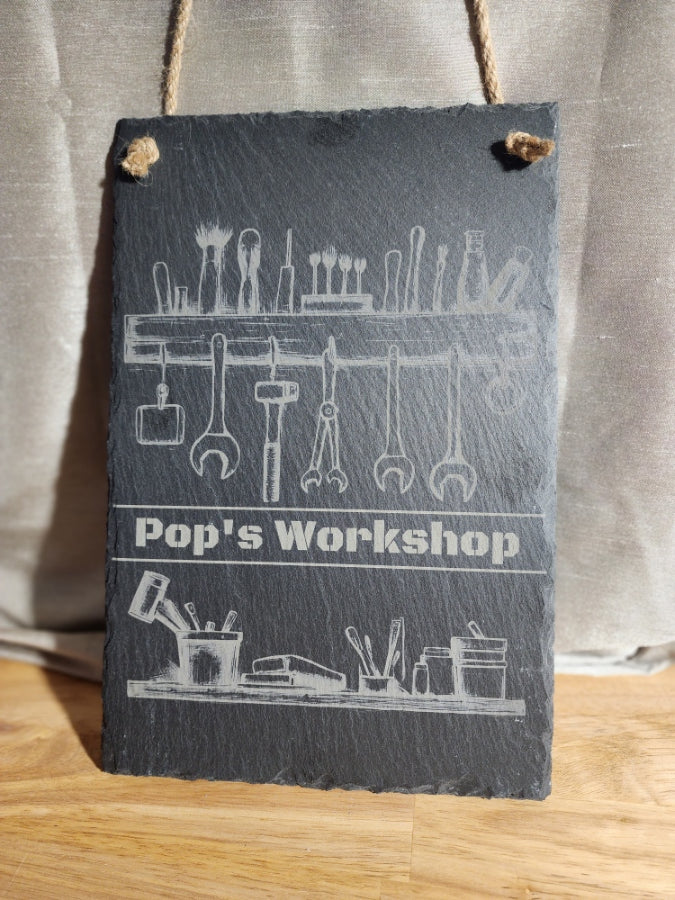 Slate Hanging Sign - Rectangular 300mm x 200mm