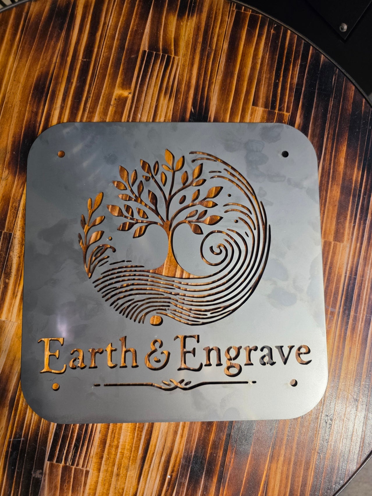 300mm x 300mm Custom Cut Stainless Steel Sign