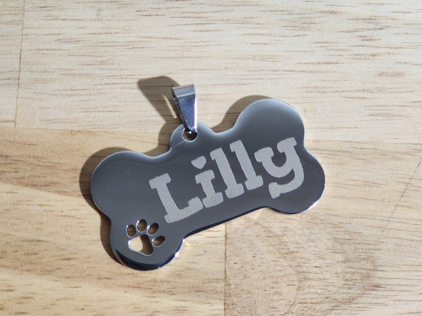 Stainless Steel Dog Tag - Bone