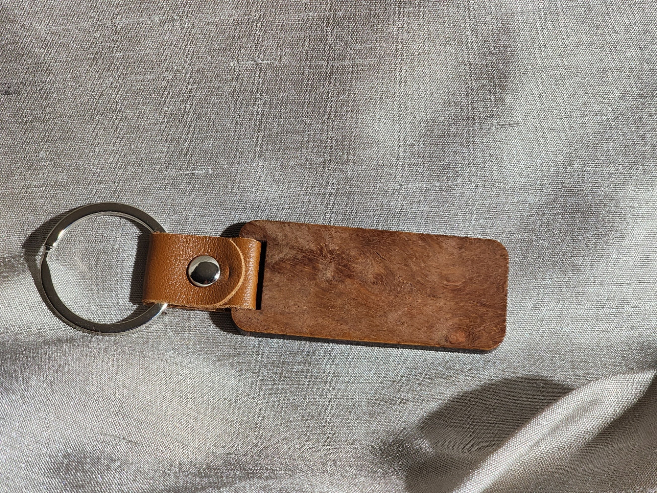 Wooden Tag Keychain