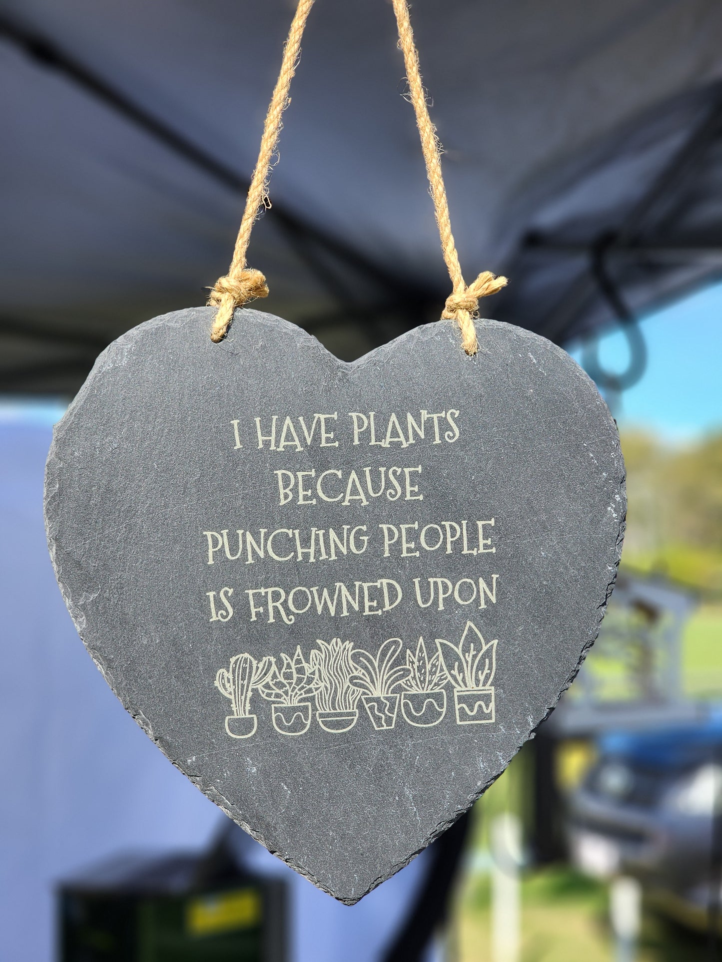 Slate Hanging Sign - Heart