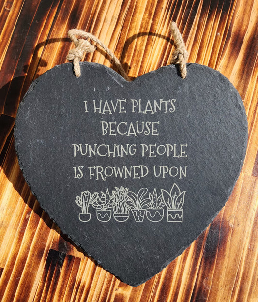 Slate Hanging Sign - Heart