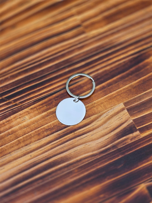 Round Stainless Keyring Tag