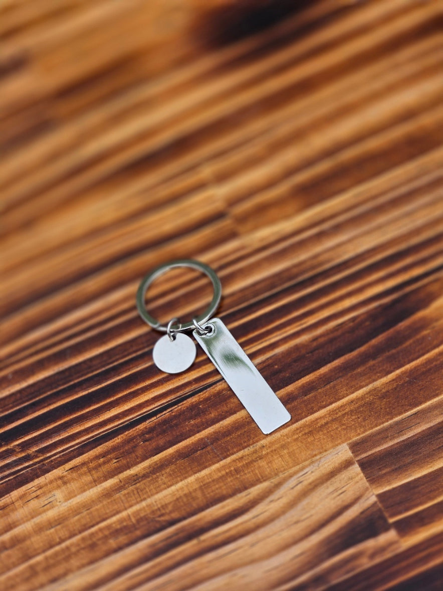 Rectangle & Round Stainless Keyring Tag