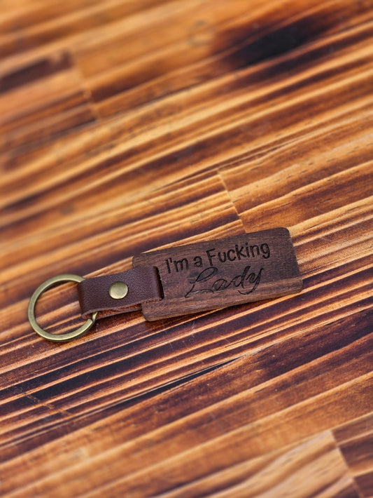 Wooden Tag Keychain