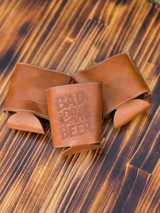 Custom Engraved Leatherette Stubby Cooler