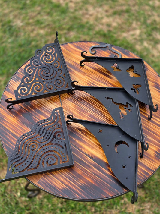 Custom Hand Forged and Laser cut bracket - Pair