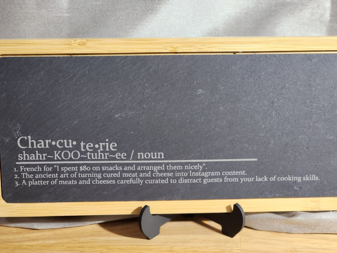 Bamboo and Slate Charcuterie