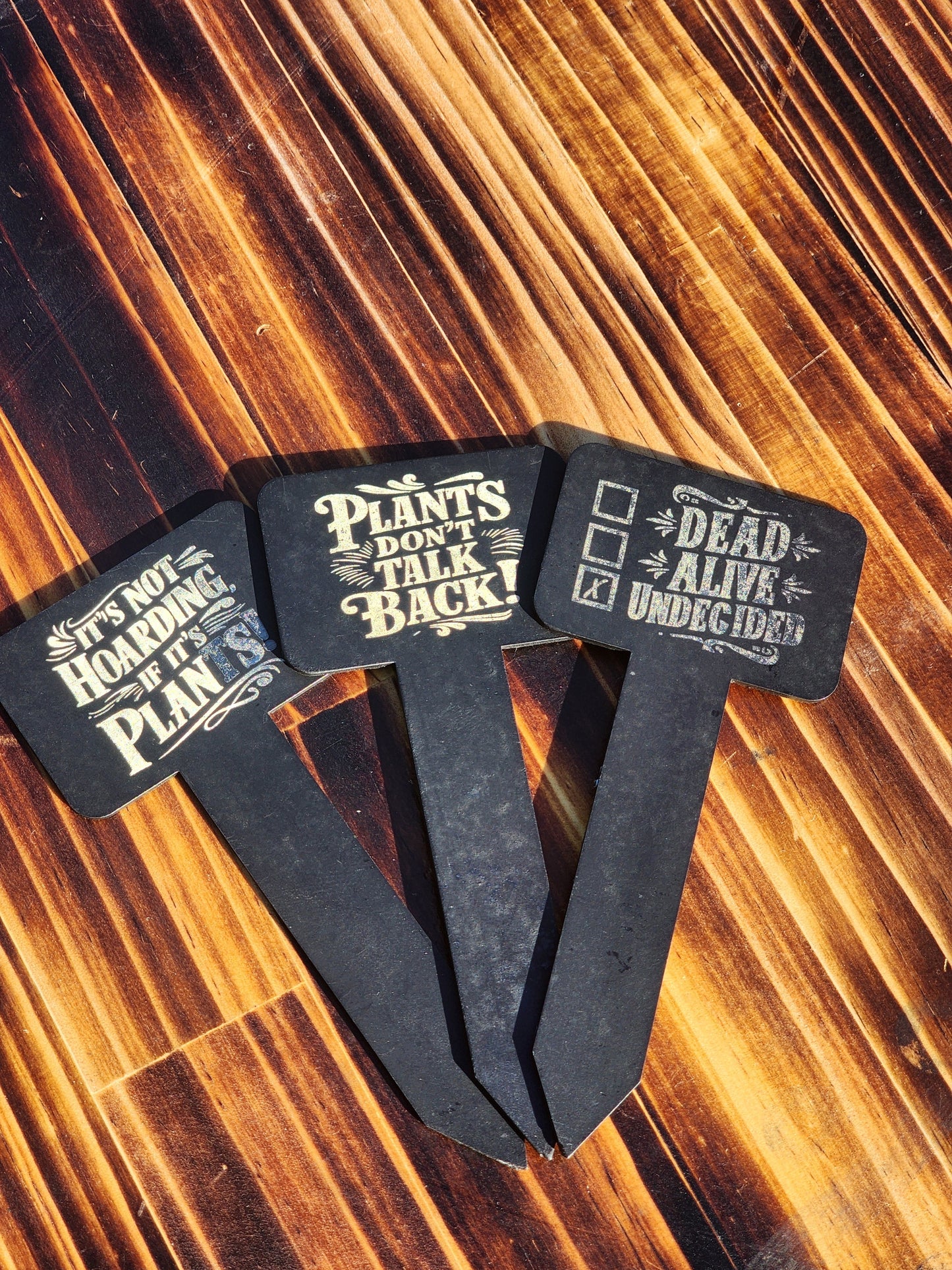 Quirky Steel Plant Markers