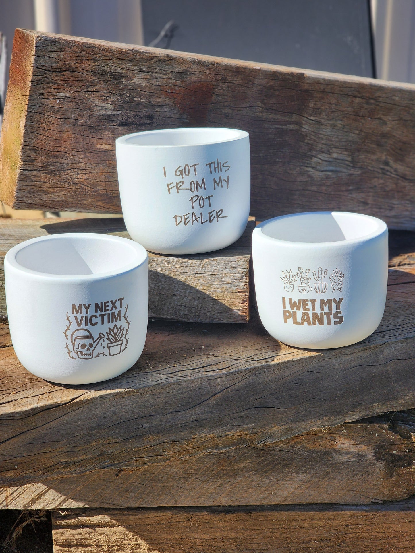 Lge Custom White Pot