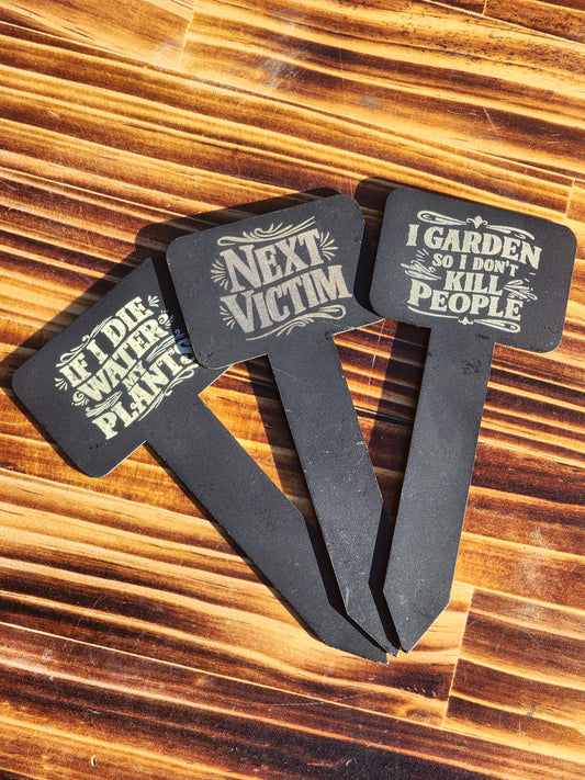 Quirky Steel Plant Markers